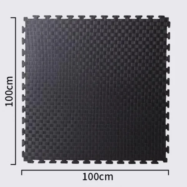 Piso Goma Eva Gym 1m2 Encastrable 20mm Con Borde Antigolpes Negro/gris