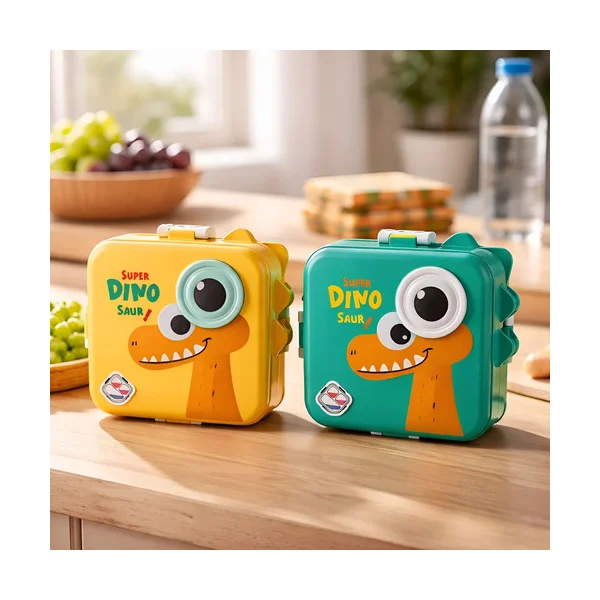 Lunchera Infantil Dinosaurio Escolar Jardin Vianda Infantil Verde Dinosaurio