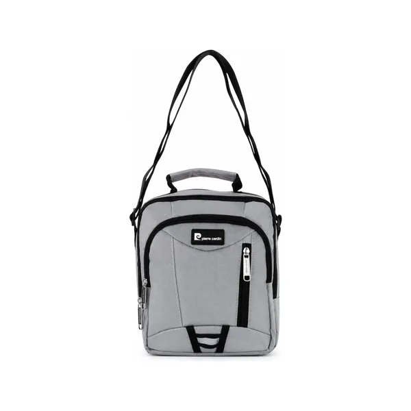 Morral Hombre Bandolera Organizador Bolsito Casual Urbana Gris Lisa
