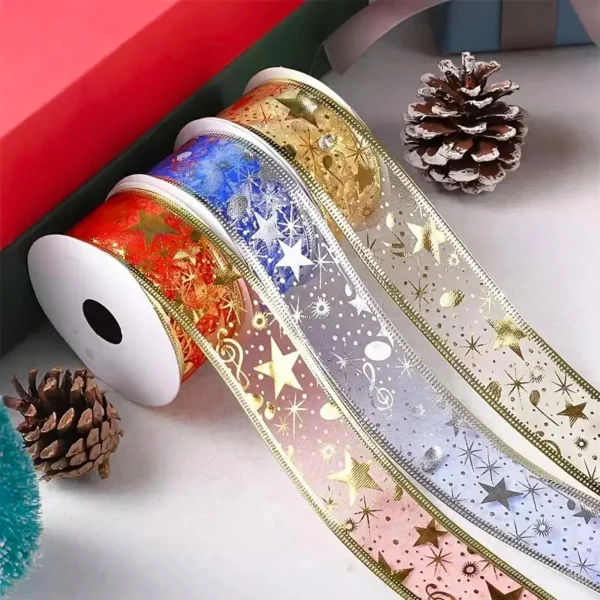 Cintas Navideñas Adornos Decoración Navidad 4cm 2,7mts