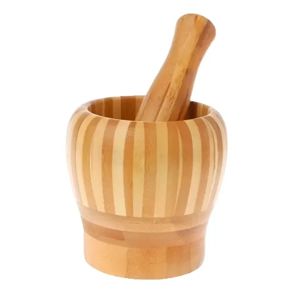 Mortero De Madera Para Moler Con Pilón Moledor Machacador Marrón