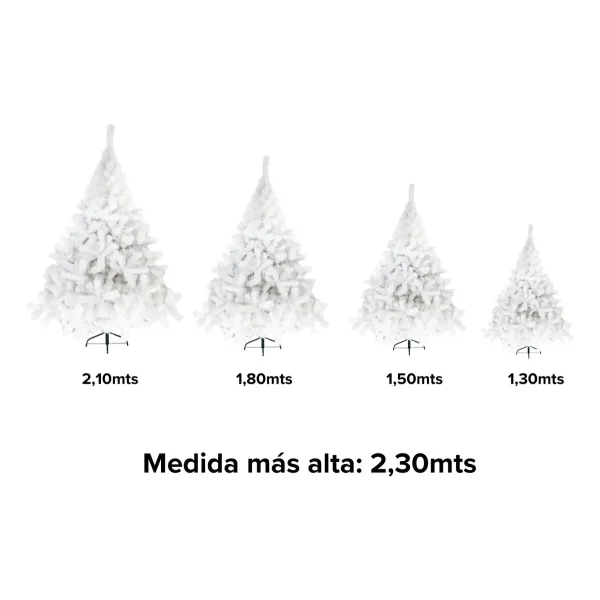 Arbol Navidad Montañes Deluxe Blanco 1.80mt Adornos Deco Azul