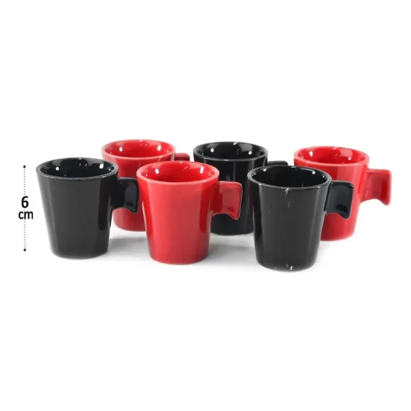 Set X4 Taza Francesa De Cerámica Para Café 85ml