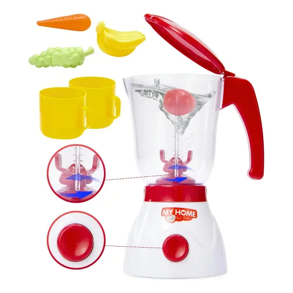 Licuadora Juguete Cocina Con Sonido Color Rojo 3 Años