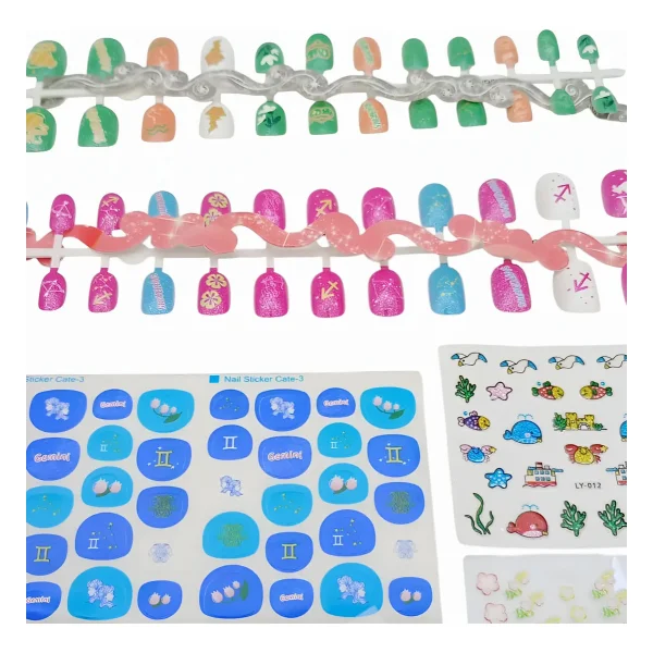 Set De Belleza Manicura Juguete 2 En 1 Uñas Bijou Pulseras