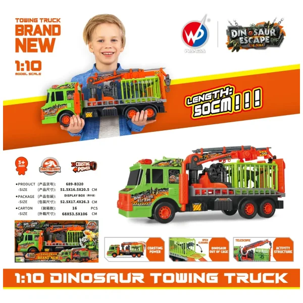 Camion Transportador Dinosaurios Juguete Gigante Monster Verde