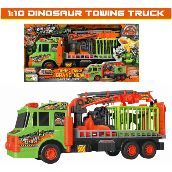 Camion Transportador Dinosaurios Juguete Gigante Monster Verde