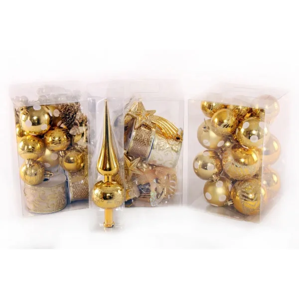 Kit Adornos Navidad Oro 72 Piezas - Envío Gratis!