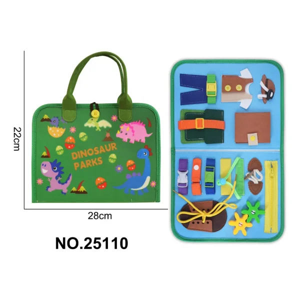 Valija Sensorial Actividades Montessori Dinosaurios Niños Multicolor