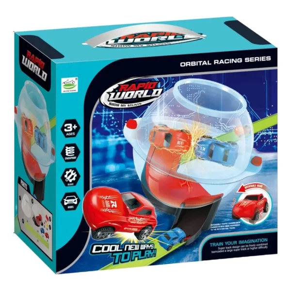 Pista De Autos Vuelta 360 Grados Loop Para Armar Rojo