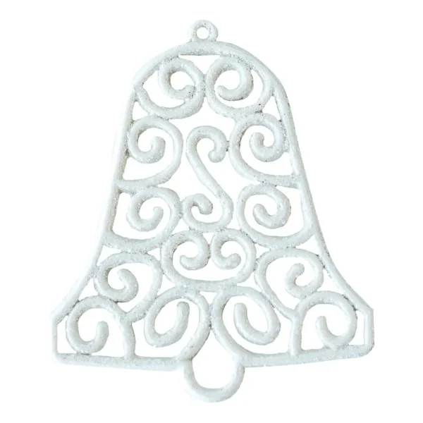 Adorno Para El Arbol De Navidad Campana Blanca 10cm X3u Único