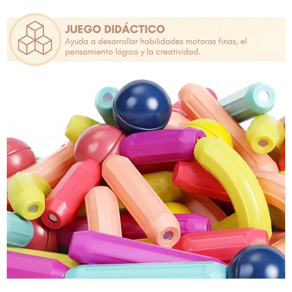 Bloques Magneticos Para Armar 42 Piezas Circulares Niños 3+