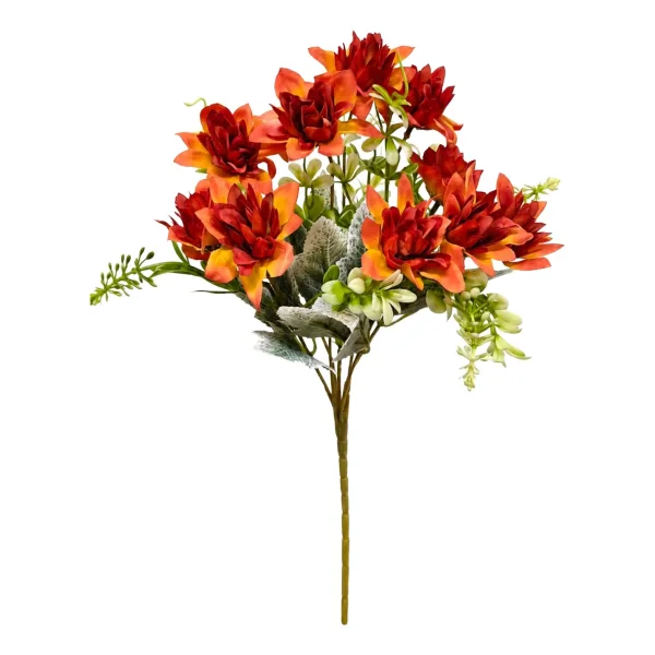 Ramo De Flores Artificiales Dalia 30cm Decoración Hogar Lila