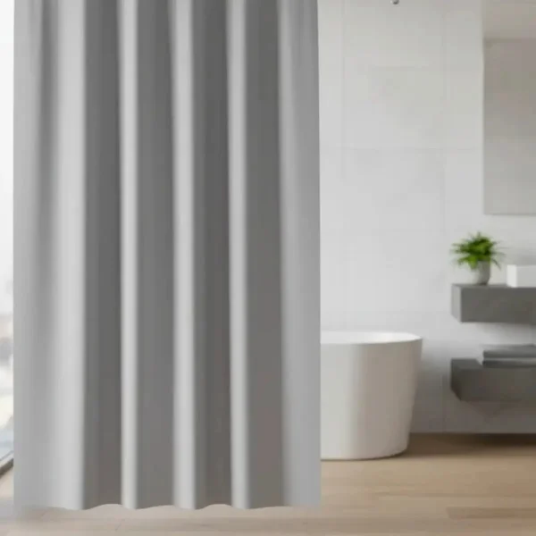 Cortina De Baño Ducha Peva 1,80cm Ganchos Plástico