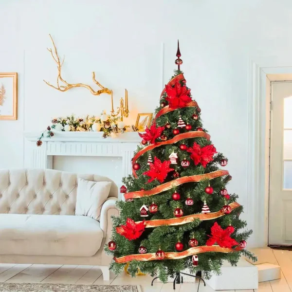 Arbol de Navidad Montañes Deluxe 2,10mts Con Adornos Kit X72