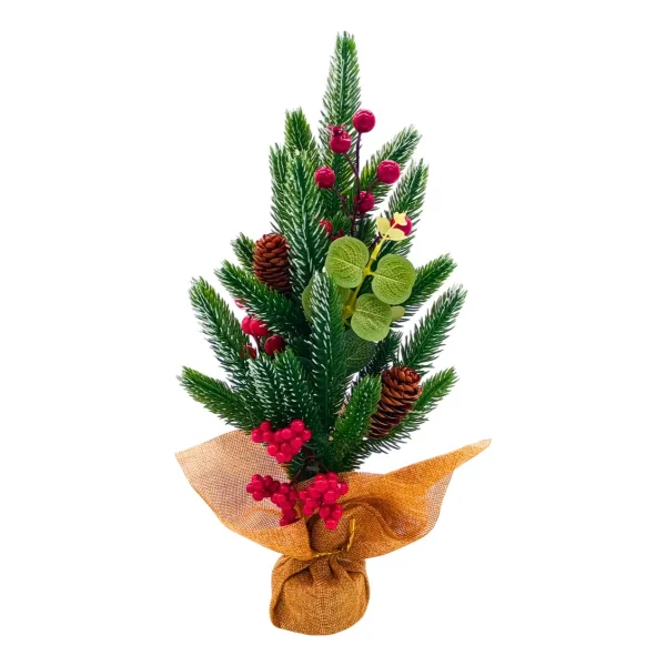 Arbol De Navidad Mini Pino Navideño De Mesa Decorado 40cm Verde
