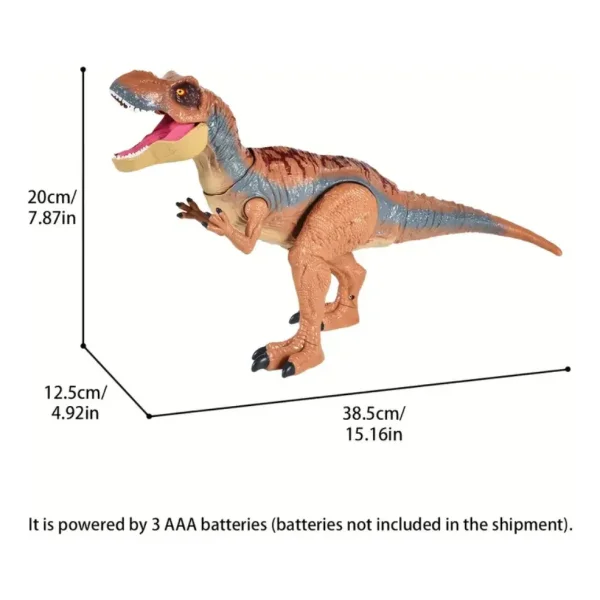 Dinosaurio T-rex Articulado Juguete Luz Sonido Y Movimiento T-rex Marrón