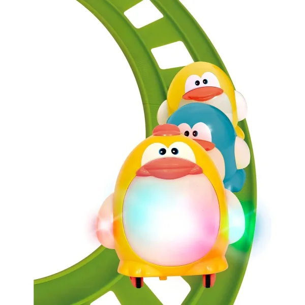 Tren Pinguinos Juguete Luz Sonido Movimiento Multicolor