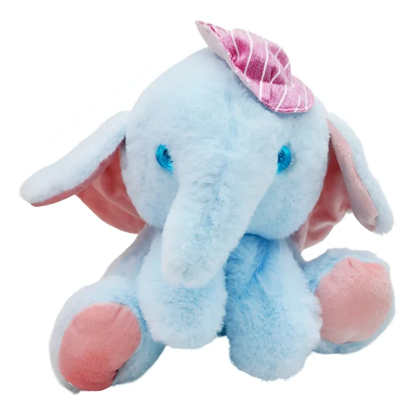 Peluche Elefante Con Gorro Bebe Muñeco Suave Infantil 20cm