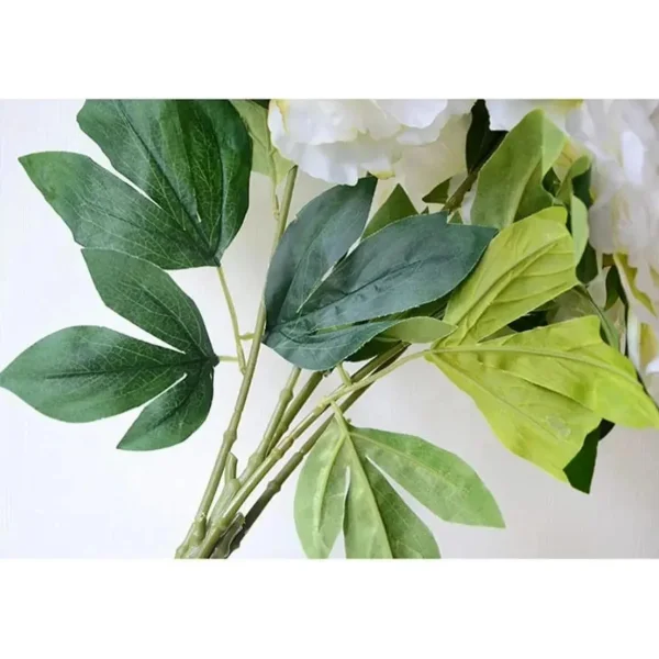 Ramo De Peonias Flores Artificiales 40cm Decoracion Calidad Bordó