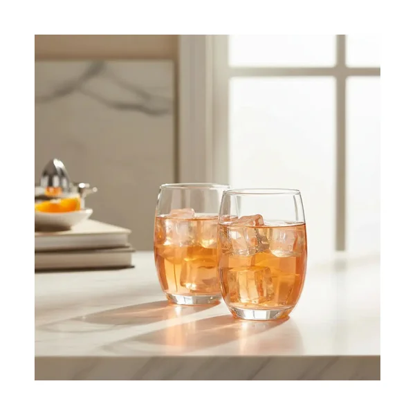 Set De 6 Vasos De Vidrio Altos Para Bebidas Frías Transparente