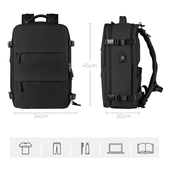 Mochila Viaje Carry On Viral Cabina Avion Amazon Notebook