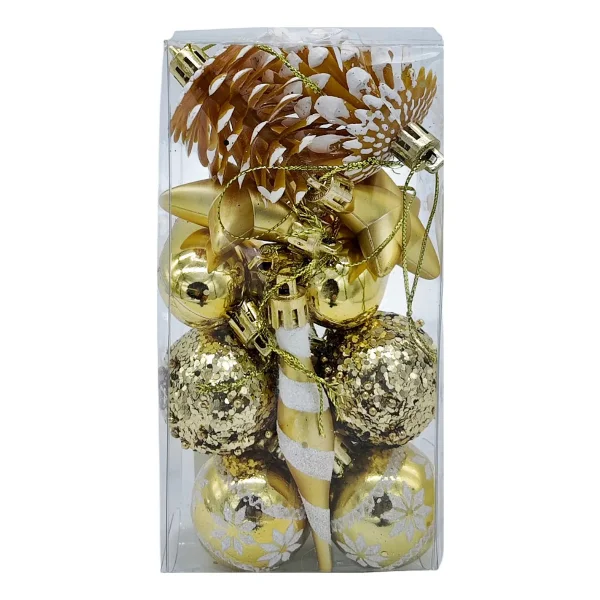 Adornos Navideños Set Decoracion 12u Surtido Navidad Bolas
