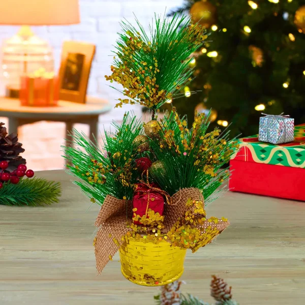 Arbolito De Navidad 20cm Decoracion Navideña Pino Adornos Verde