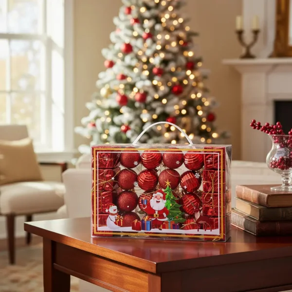 Bolas De Navidad 4cm Valija Adornos Colgante Navideño X24