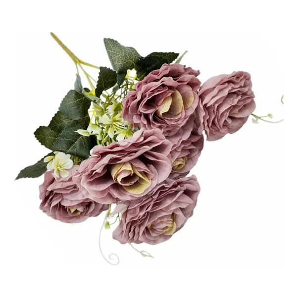 Ramo De Rosas Flores Artificiales 35cm Decoracion X1