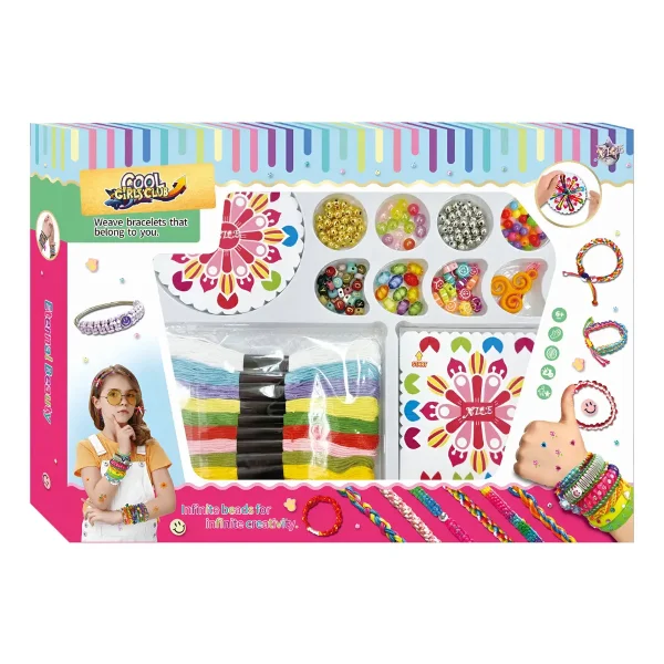 Kit Bijouterie Infantil Pulseras Mostacillas Hilo 5+ Años