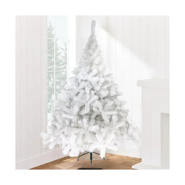 Arbolito De Navidad Blanco Montañes Deluxe 2,30mts Pie Metal
