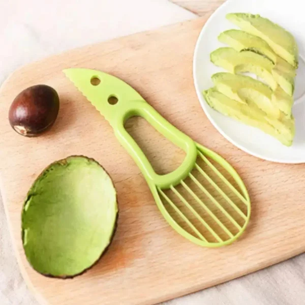 Cortador De Palta Multifuncional Cortador De Frutas 3 En 1 Verde