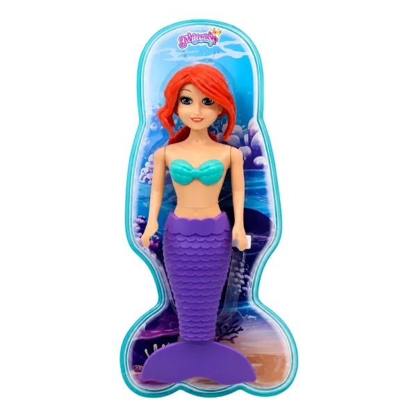 Juguete El Baño Muñeca Sirena A Cuerda Pileta Tina Mermaid Turquesa