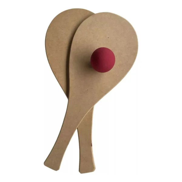 Raqueta Control Pelota Paleta Playera Madera Redonda