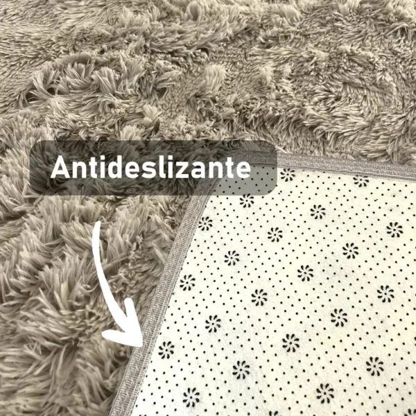Alfombra Tapete Pelo Largo Nórdica Antideslizante 60x100cm 100 M 60 M Beige