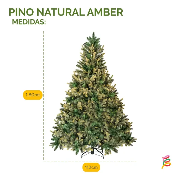Arbol De Navidad Natural Amber 1.80mts Pino Frondoso