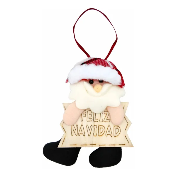 Adornos Navideños Colgante De Paño Decoración Navidad 15cm Rojo Colgante De Paño