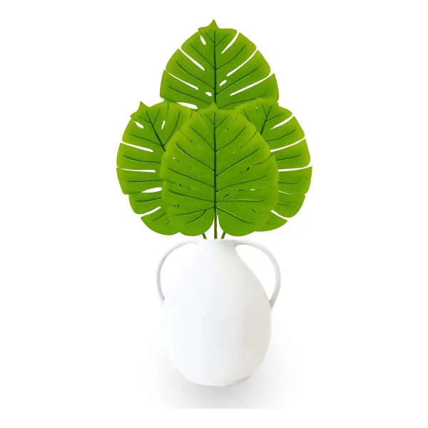 Planta Artificial Hoja Monstera Costilla De Adan Pack X10