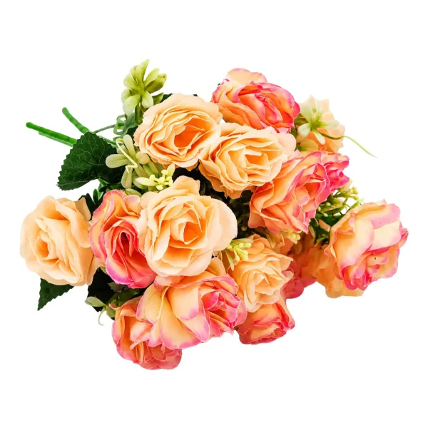 Ramo De Rosas Flores Artificiales Decoracion Pack X4
