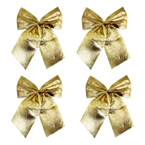 Adorno Colgante Navidad Moño 9cm Para Decoración Navideño X4
