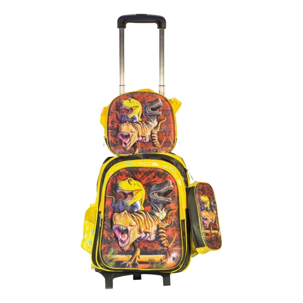 Mochila Carrito Espalda Escolar 2 En 1 Canopla Lunchera Luz