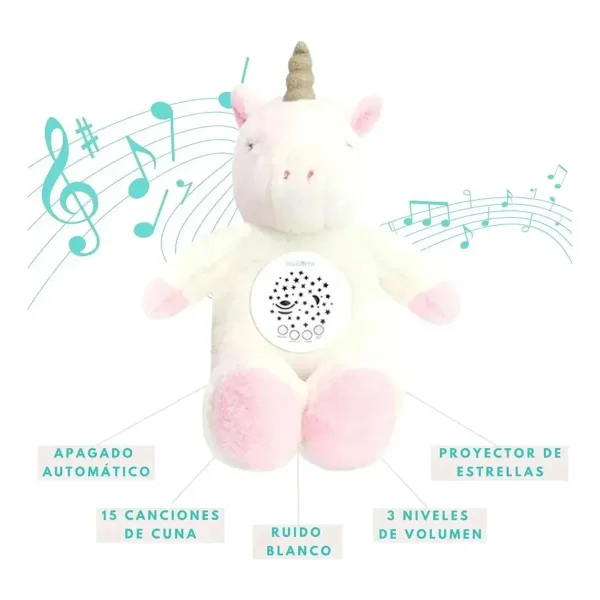 Peluche Unicornio Con Luz Y Música Proyector Infantil