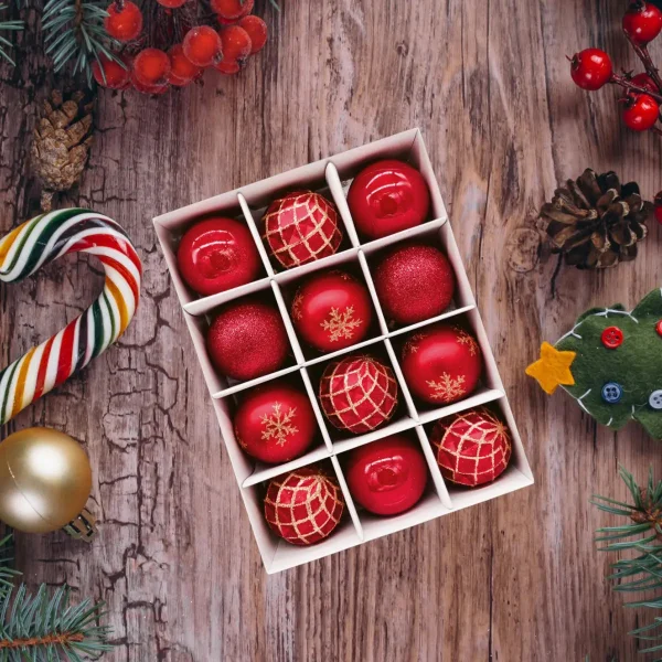 Navidad Adornos Bolas Navideñas Decoradas 6cm X72 Piezas