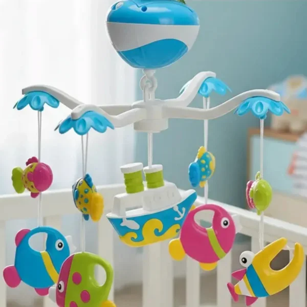 Movil Giratorio Cunero Musical Bebe Cuna Y Practicuna