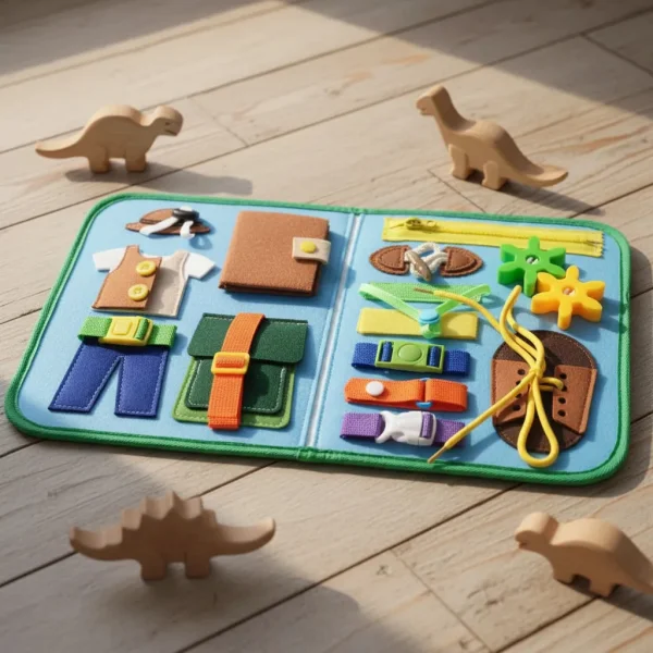 Valija Sensorial Actividades Montessori Dinosaurios Niños Multicolor