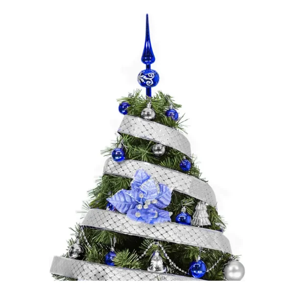  Arbol De Navidad Tronador Lujo 1,20mts Con Adornos Kit X30