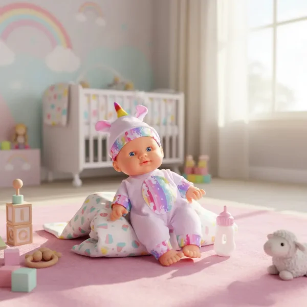 Muñeco Bebe Bebote Luna Infantil 22cm Con Pijamas Cute Baby