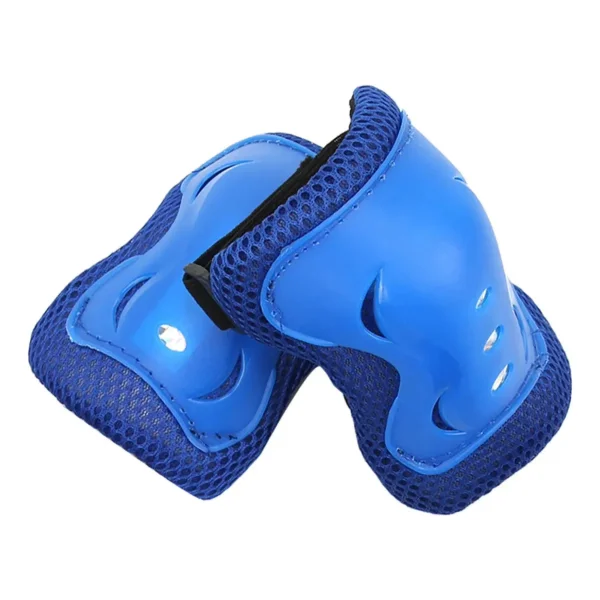 Kit De Protección Sports Para Niños Con Rodilleras, Coderas Y Muñequeras, Azul - 6 Piezas Para Ciclismo Y Patinaje