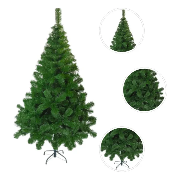 Arbol De navidad Tronador De Lujo Verde 1.20mts Base Metal
